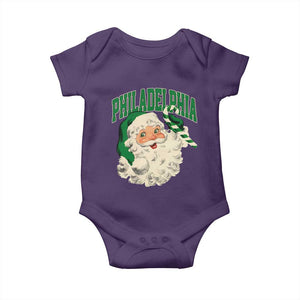 Christmas PFE Baby Onesie Vintage Varsity Retro Santa Face Game Day TS10 Purple Print Your Wear