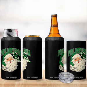 Christmas PFE 4 in 1 Can Cooler Tumbler Vintage Varsity Retro Santa Face Game Day TS10 Print Your Wear