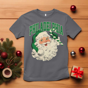 Christmas PFE T Shirt Vintage Varsity Retro Santa Face Game Day TS10 Charcoal Print Your Wear