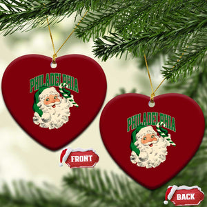 Christmas PFE Ceramic Ornament Vintage Varsity Retro Santa Face Game Day TS10 Print Your Wear