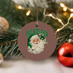 Christmas PFE Ceramic Ornament Vintage Varsity Retro Santa Face Game Day TS10 1pc Mocha Print Your Wear