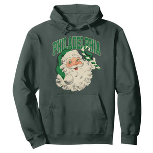Christmas PFE Hoodie Vintage Varsity Retro Santa Face Game Day TS10 Dark Forest Green Print Your Wear