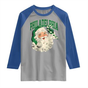 Christmas PFE Raglan Shirt Vintage Varsity Retro Santa Face Game Day TS10 Sport Gray Royal Print Your Wear