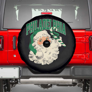 Christmas PFE Spare Tire Cover Vintage Varsity Retro Santa Face Game Day TS10 Black Print Your Wear