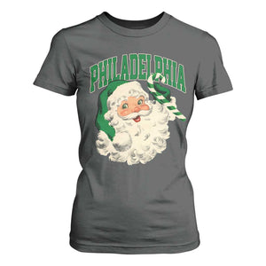 Christmas PFE T Shirt For Women Vintage Varsity Retro Santa Face Game Day TS10 Dark Heather Print Your Wear
