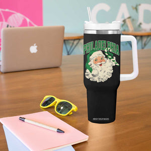 Christmas PFE Tumbler With Handle Vintage Varsity Retro Santa Face Game Day TS10 Print Your Wear