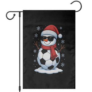 Christmas Soccer Snowman Garden Flag Snowflakes Holiday Sports Xmas Pajamas Red Santa Hat TS10 Black Print Your Wear