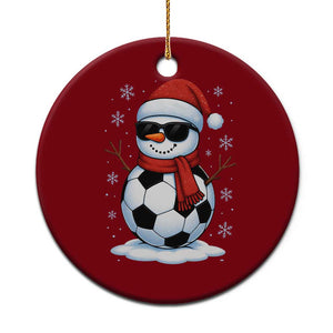 Christmas Soccer Snowman Ceramic Ornament Snowflakes Holiday Sports Xmas Pajamas Red Santa Hat TS10 1pc Red Print Your Wear