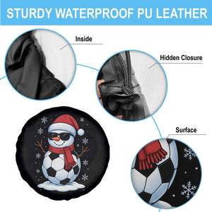 Christmas Soccer Snowman Spare Tire Cover Snowflakes Holiday Sports Xmas Pajamas Red Santa Hat TS10 Print Your Wear