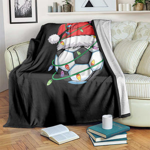 Soccer Christmas Throw Blanket Santa Hat Sports Xmas Pajamas TS10 Print Your Wear