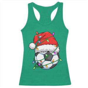 Soccer Christmas Racerback Tank Top Santa Hat Sports Xmas Pajamas TS10 Irish Green Print Your Wear