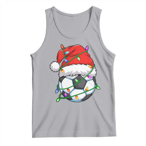 Soccer Christmas Tank Top Santa Hat Sports Xmas Pajamas TS10 Athletic Heather Print Your Wear