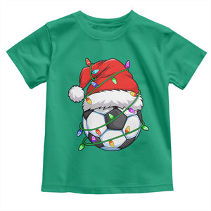 Soccer Christmas Toddler T Shirt Santa Hat Sports Xmas Pajamas TS10 Irish Green Print Your Wear