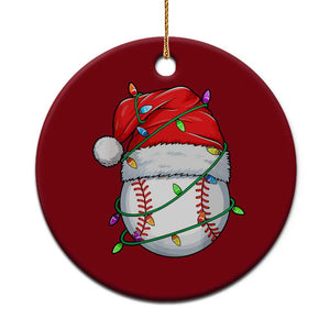 Christmas Baseball Ceramic Ornament Santa Hat Sports Men Boys Xmas Pajamas TS10 1pc Red Print Your Wear