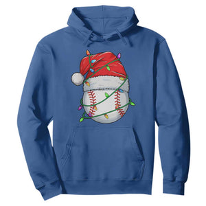 Christmas Baseball Hoodie Santa Hat Sports Men Boys Xmas Pajamas TS10 Royal Blue Print Your Wear