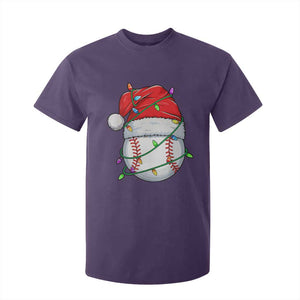Christmas Baseball T Shirt For Kid Santa Hat Sports Men Boys Xmas Pajamas TS10 Purple Print Your Wear