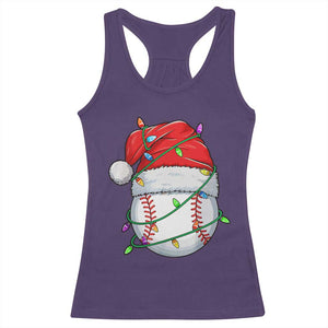 Christmas Baseball Racerback Tank Top Santa Hat Sports Men Boys Xmas Pajamas TS10 Purple Print Your Wear