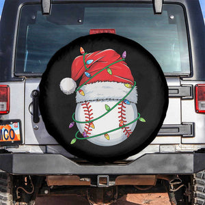 Christmas Baseball Spare Tire Cover Santa Hat Sports Men Boys Xmas Pajamas TS10 No hole Black Print Your Wear