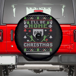 Baseball Ugly Christmas Spare Tire Cover I'll Be Home For Xmas TS10 Black Print Your Wear