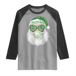 Christmas PFE Raglan Shirt Vintage Retro Santa Bubble Gum Game Day TS10 Sport Gray Black Print Your Wear