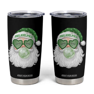 Christmas Philadelphia Fan Tumbler Cup Vintage Retro Santa Bubble Gum Game Day TS10 Black Print Your Wear