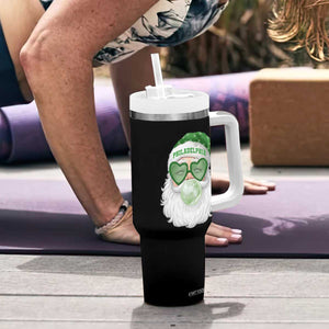 Christmas PFE Tumbler With Handle Vintage Retro Santa Bubble Gum Game Day TS10 Print Your Wear