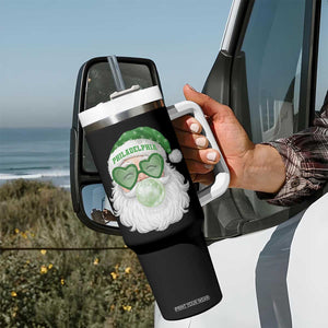 Christmas PFE Tumbler With Handle Vintage Retro Santa Bubble Gum Game Day TS10 Print Your Wear