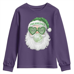 Christmas PFE Youth Sweatshirt Vintage Retro Santa Bubble Gum Game Day TS10 Purple Print Your Wear