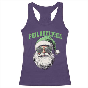 Christmas PFE Racerback Tank Top Vintage Santa Claus Face Game Day TS10 Purple Print Your Wear