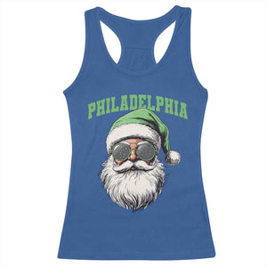 Christmas PFE Racerback Tank Top Vintage Santa Claus Face Game Day TS10 Royal Blue Print Your Wear