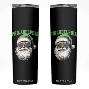 Christmas PFE Skinny Tumbler Vintage Santa Claus Face Game Day TS10 Black Print Your Wear