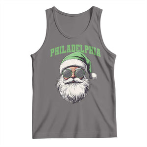 Christmas PFE Tank Top Vintage Santa Claus Face Game Day TS10 Deep Heather Print Your Wear