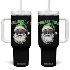 Christmas PFE Tumbler With Handle Vintage Santa Claus Face Game Day TS10 One Size: 40 oz Black Print Your Wear