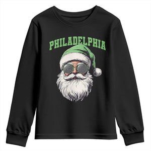 Christmas PFE Youth Sweatshirt Vintage Santa Claus Face Game Day TS10 Black Print Your Wear