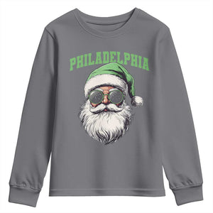 Christmas PFE Youth Sweatshirt Vintage Santa Claus Face Game Day TS10 Charcoal Print Your Wear