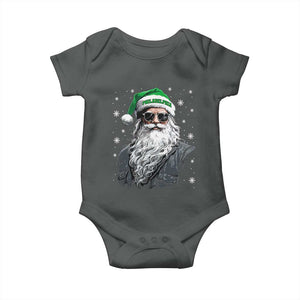 Vintage Christmas PFE Baby Onesie Retro Santa Game Day TS10 Dark Heather Print Your Wear