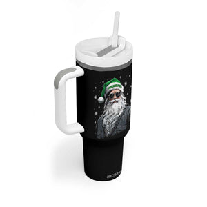Vintage Christmas PFE Tumbler With Handle Retro Santa Game Day TS10 Print Your Wear