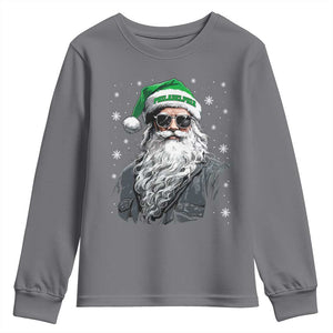 Vintage Christmas PFE Youth Sweatshirt Retro Santa Game Day TS10 Charcoal Print Your Wear