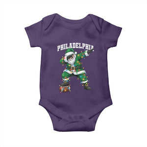 Christmas PFE Baby Onesie Funny Dabbing Santa Football Lovers Game Day TS10 Purple Print Your Wear