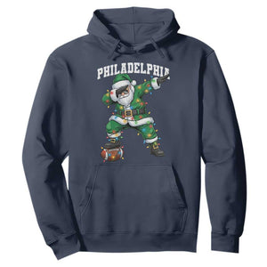 Christmas PFE Hoodie Funny Dabbing Santa Football Lovers Game Day TS10 Navy Print Your Wear