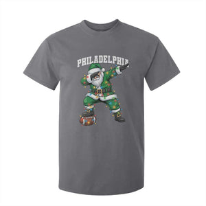 Christmas PFE T Shirt For Kid Funny Dabbing Santa Football Lovers Game Day TS10 Charcoal Print Your Wear