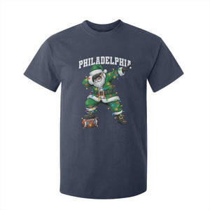 Christmas PFE T Shirt For Kid Funny Dabbing Santa Football Lovers Game Day TS10 Navy Print Your Wear