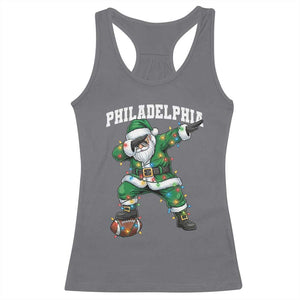 Christmas PFE Racerback Tank Top Funny Dabbing Santa Football Lovers Game Day TS10 Charcoal Print Your Wear