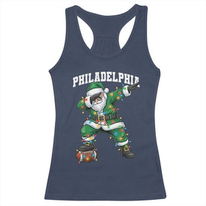 Christmas PFE Racerback Tank Top Funny Dabbing Santa Football Lovers Game Day TS10 Navy Print Your Wear