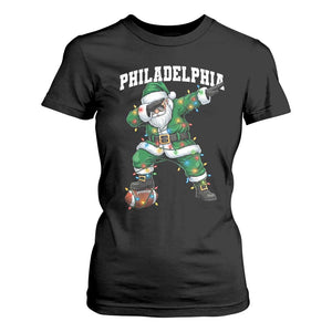 Christmas PFE T Shirt For Women Funny Dabbing Santa Football Lovers Game Day TS10 Black Print Your Wear