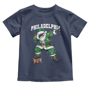 Christmas PFE Toddler T Shirt Funny Dabbing Santa Football Lovers Game Day TS10 Navy Print Your Wear