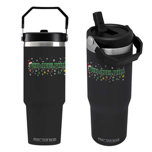 Christmas PFE Flip Straw Tumbler Green Plaid Philly Fan Football Lovers Xmas Pajamas TS10 One Size: 30 oz Black Print Your Wear