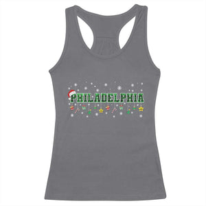 Christmas PFE Racerback Tank Top Green Plaid Philly Fan Football Lovers Xmas Pajamas TS10 Charcoal Print Your Wear