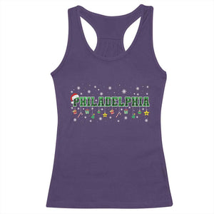 Christmas PFE Racerback Tank Top Green Plaid Philly Fan Football Lovers Xmas Pajamas TS10 Purple Print Your Wear