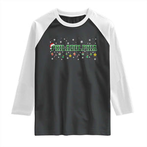 Christmas PFE Raglan Shirt Green Plaid Philly Fan Football Lovers Xmas Pajamas TS10 Black White Print Your Wear